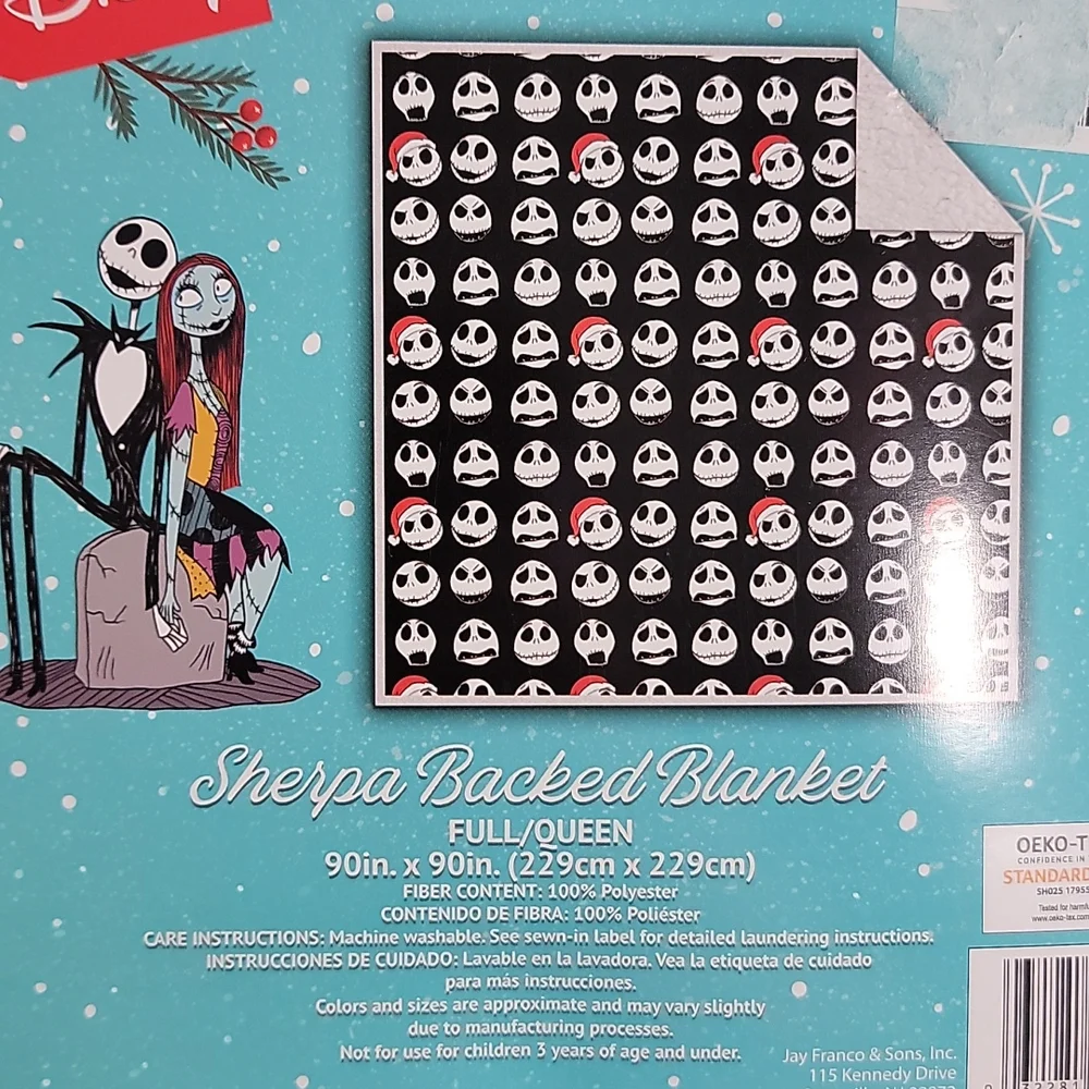 Disney Nightmare Before Christmas Sherpa Full/Queen Blanket
